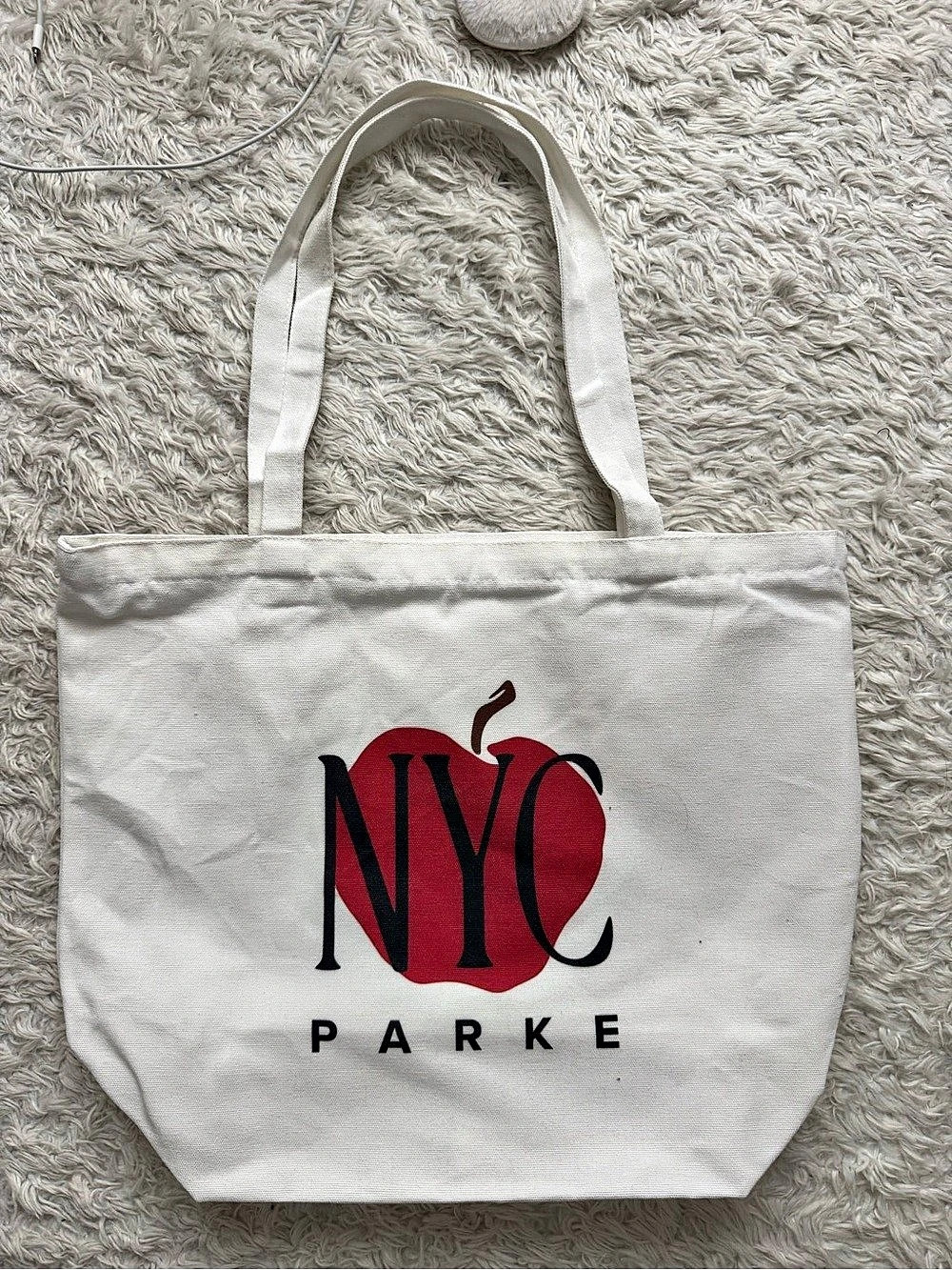 Parke NYC 2026 pop up Apple Canvas Tote Bag
